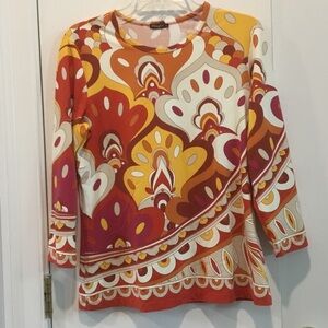 J. McLaughlin Multicolor Long Sleeve Top